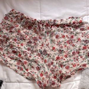Altrd state intimates collection / mesh cheeky shorts . Floral pattern.